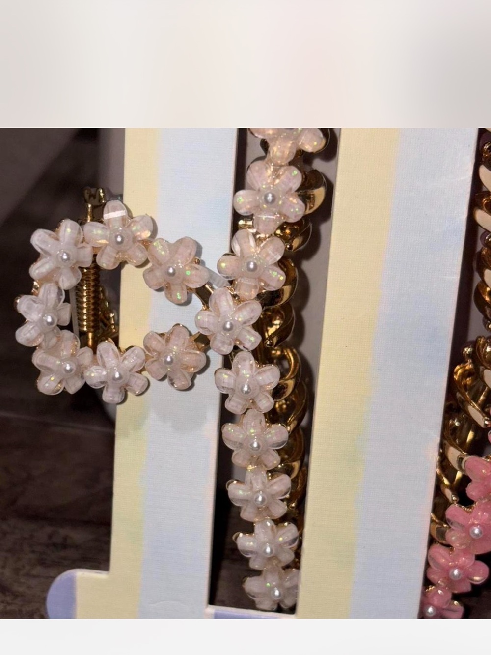 ✨ BRAND NEW SUNDAY STATE FLOWER CLAW CLIP SET ✨🌸 pink and ivory - Picture 4 of 5